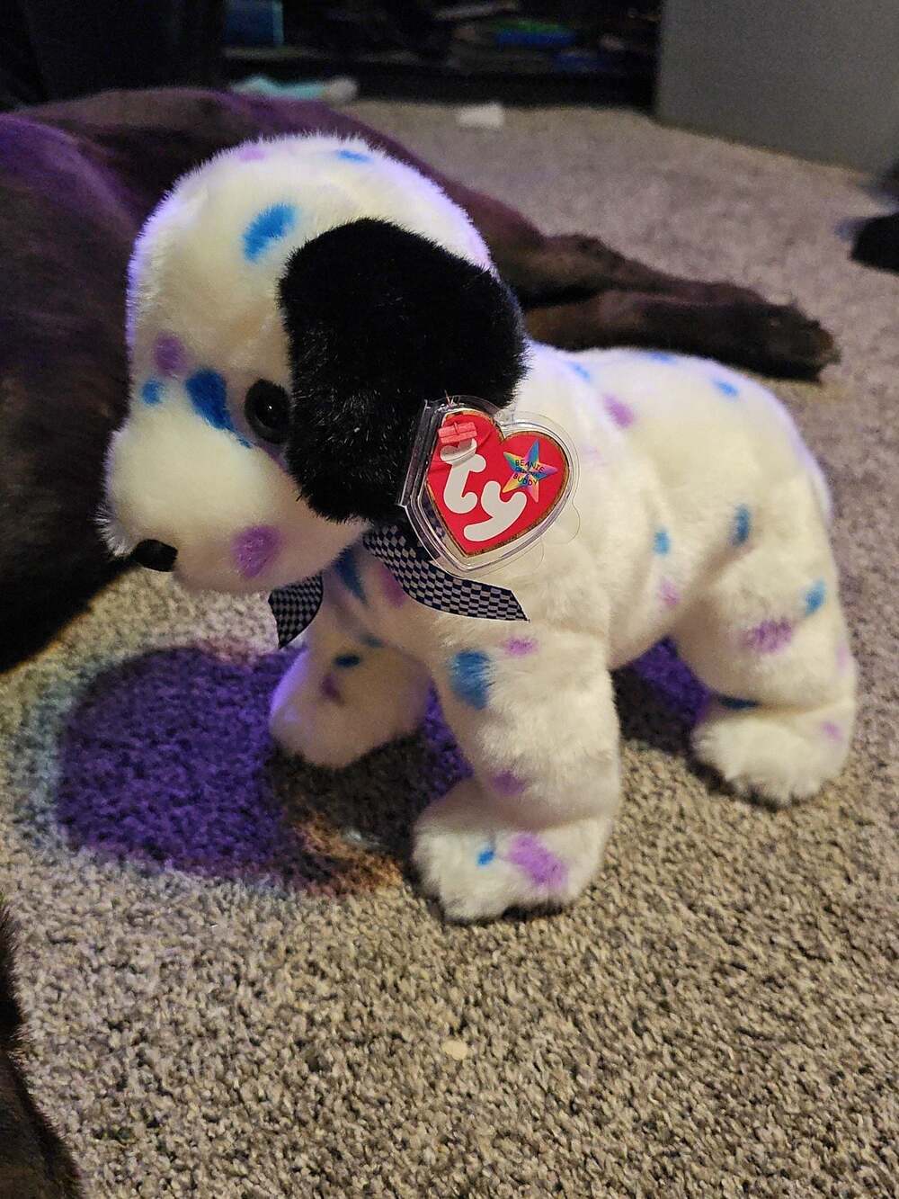 Ty Beanie Buddy Dizzy the Dog 13" Plush Toy W/ Tag 2001 NEW - ,
